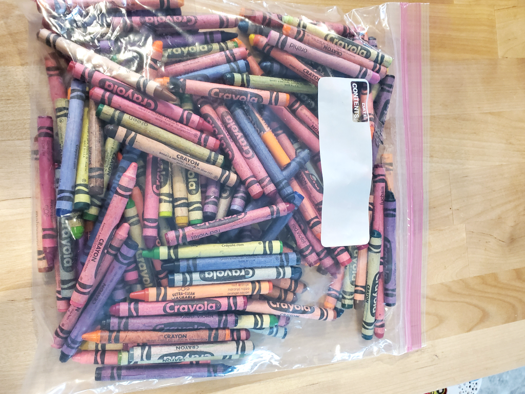 Crayola crayons in a bag