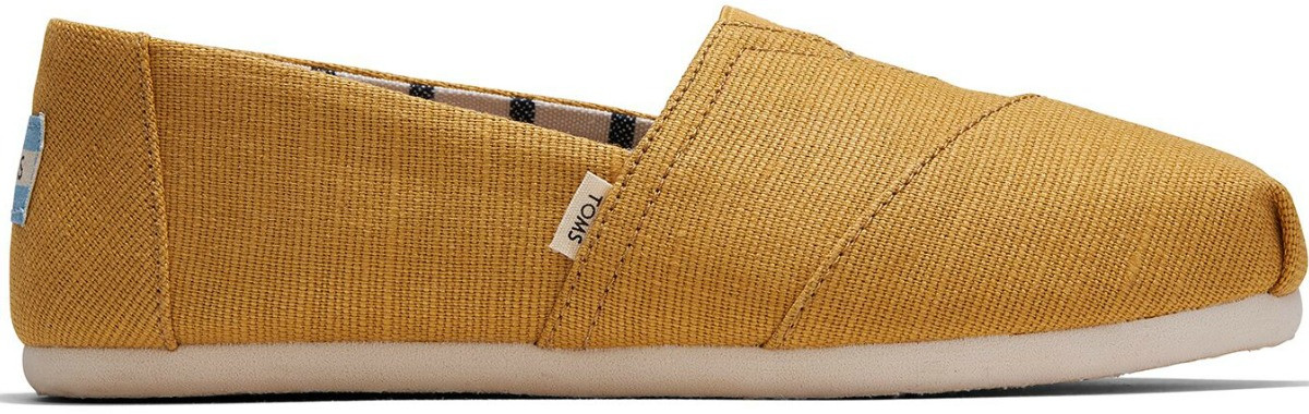 Women's golden canvas shoe from TOMS